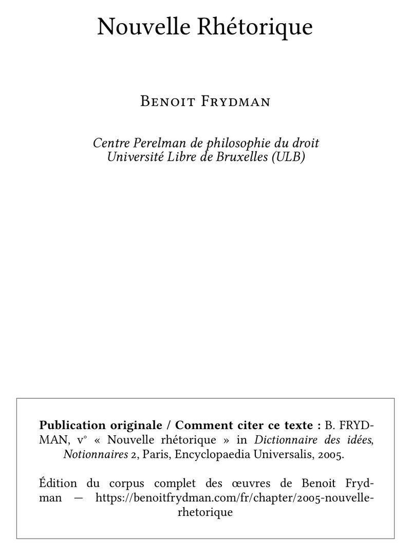 Nouvelle Rhétorique