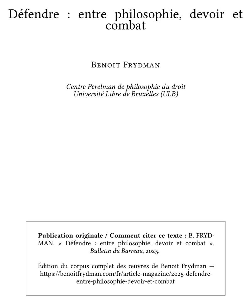 Défendre : entre philosophie, devoir et combat