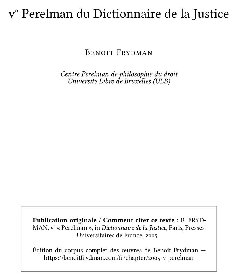 v° Perelman